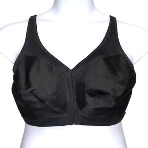 GLAMORISE MagicLift Front-Close No Wire Posture Bra US 40G UK 40F Black Magic